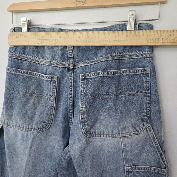 Vintage Emergency Exit Cargo Pants Men's 32x30 Blue Jeans y2k Baggy Skater - Picture 5 of 8